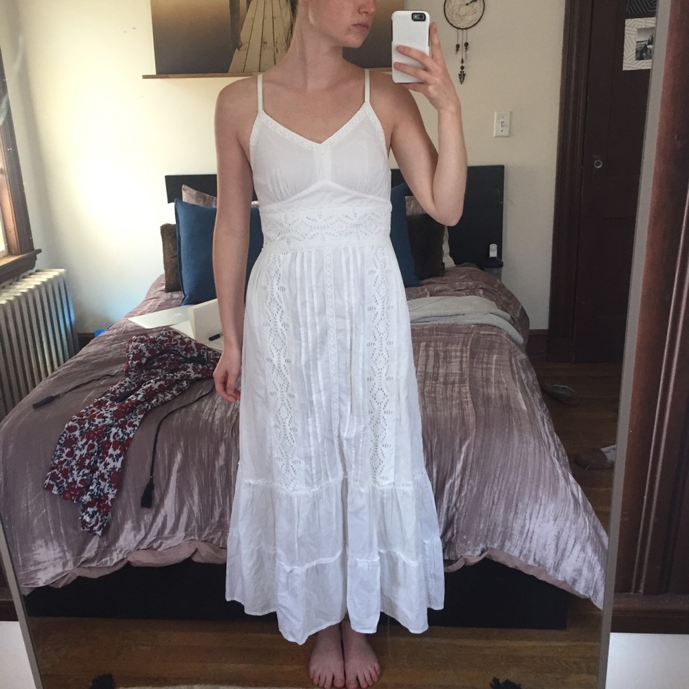 White Linen Dress